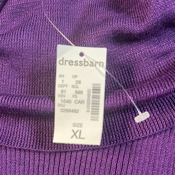 Dressbarn Purple Cowl Neck Knit Sweater - Picture 3 of 7